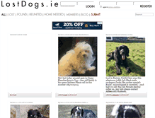 Tablet Screenshot of lostdogs.ie